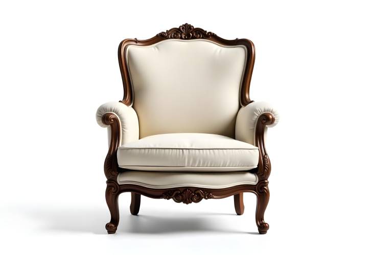 Front View of a Classic Armchair A Cozy Retreat